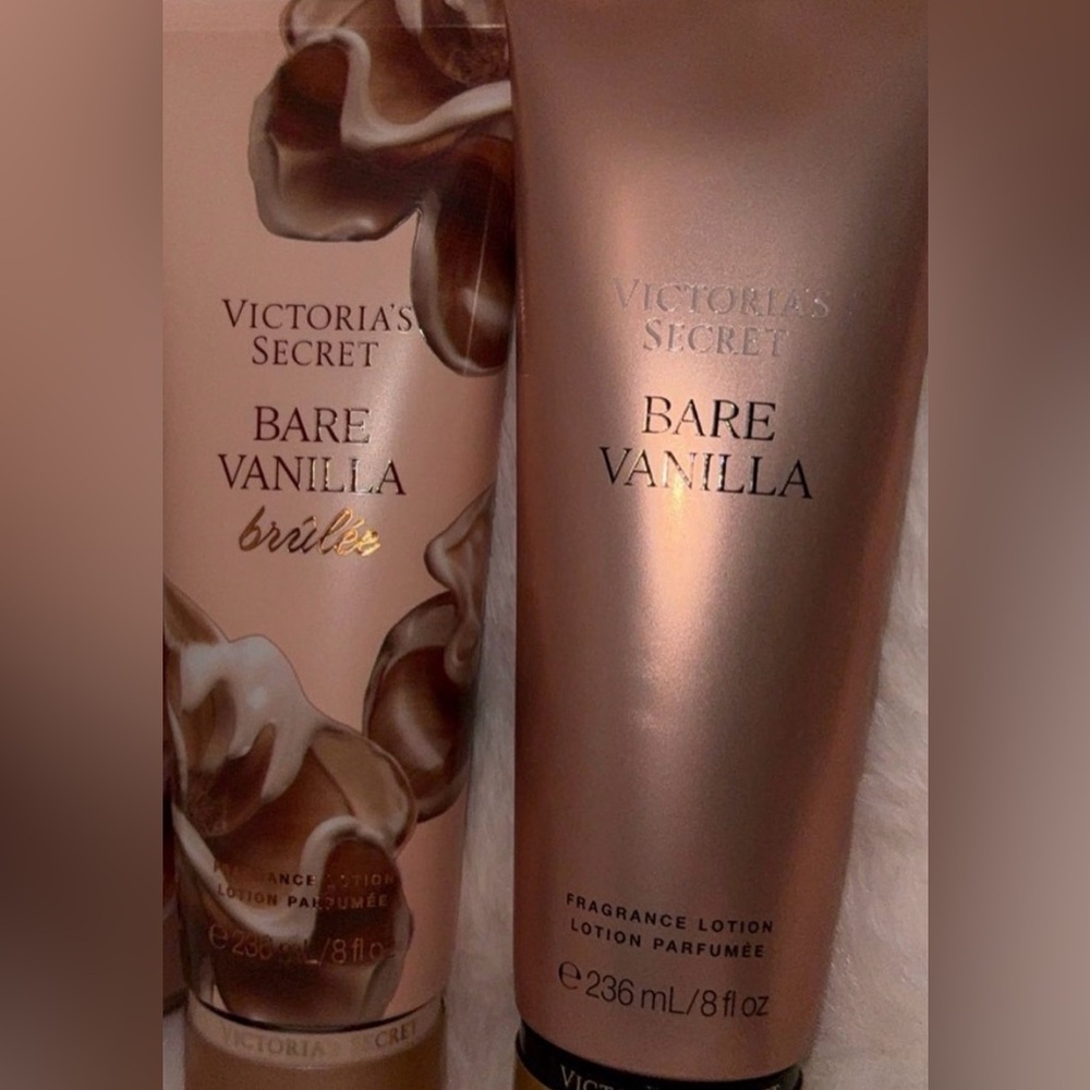 Victoria's Secret Bare Vanilla Brûlée Lotions Set - Cream and Brown
